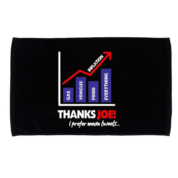 Thanks Joe High Inflation Funny Anti Biden Protest Microfiber Hand Towel