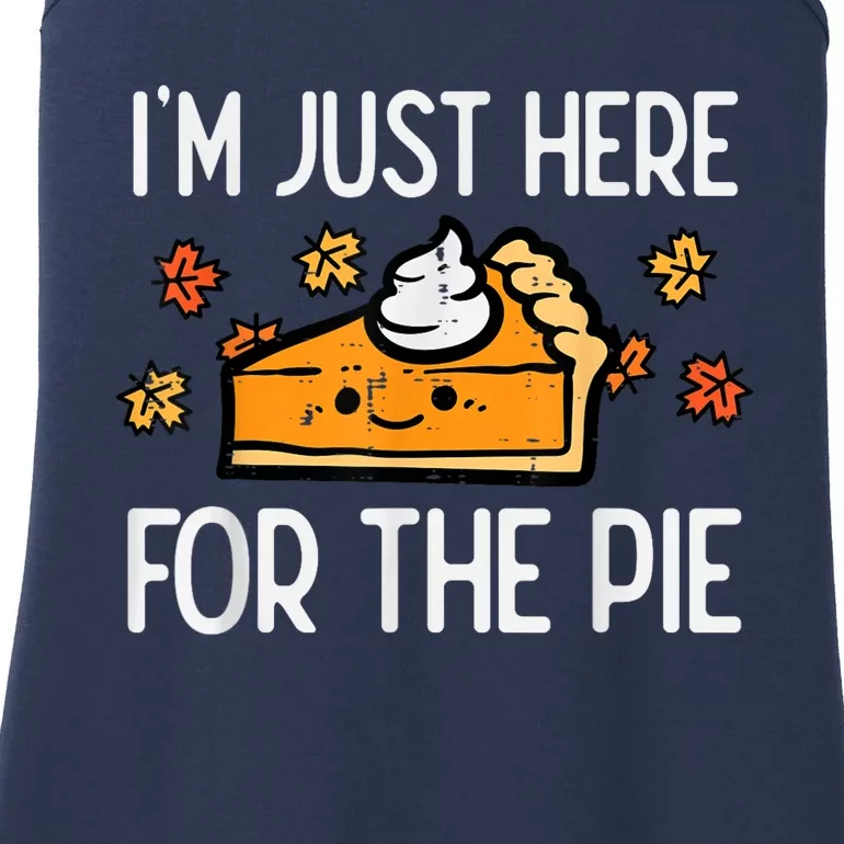 Thanksgiving Just Here For Pie Autumn Fall Ladies Essential Tank