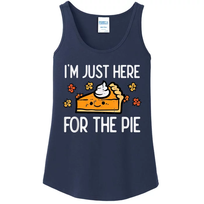 Thanksgiving Just Here For Pie Autumn Fall Ladies Essential Tank