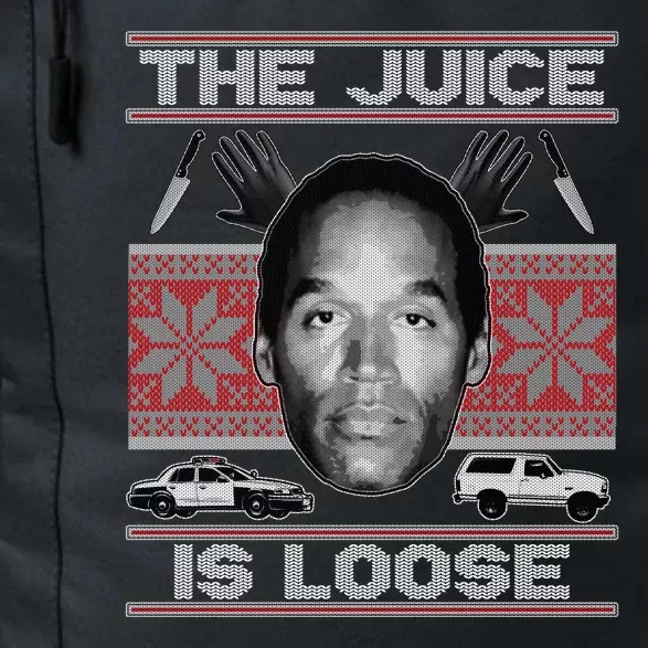 The Juice Is Loose OJ Ugly Christmas Sweater Daily Commute Backpack