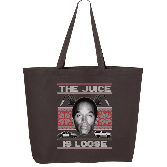 The Juice Is Loose OJ Ugly Christmas Sweater 25L Jumbo Tote