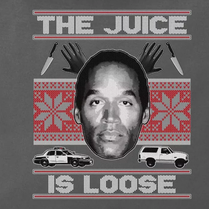 The Juice Is Loose OJ Ugly Christmas Sweater Zip Tote Bag