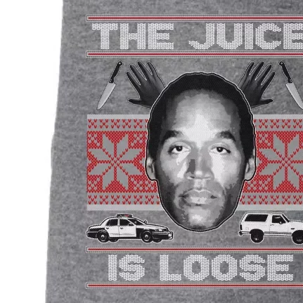 The Juice Is Loose OJ Ugly Christmas Sweater Doggie 3-End Fleece Hoodie