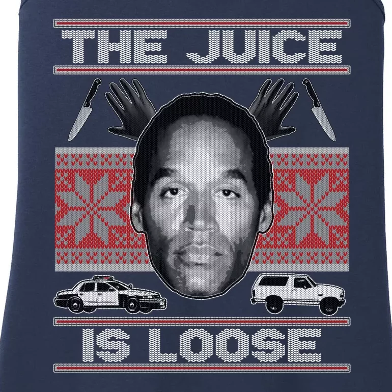 The Juice Is Loose OJ Ugly Christmas Sweater Ladies Essential Tank