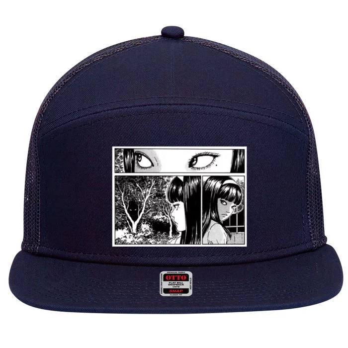 Tomie; Junji Ito 7 Panel Mesh Trucker Snapback Hat