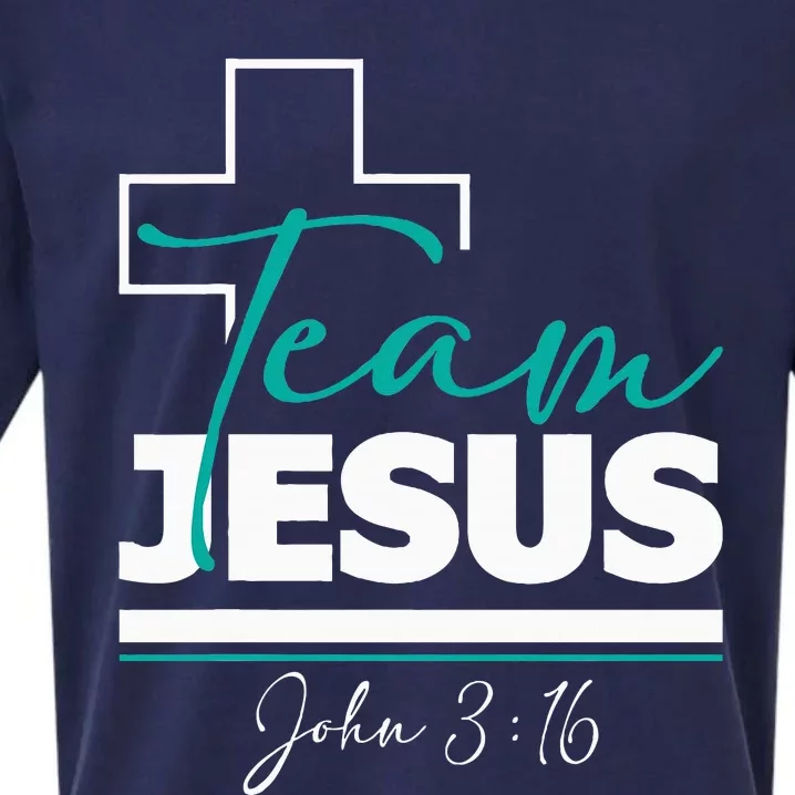 Team Jesus John 316 Christian Religious Bible Church Sueded Cloud Jersey T-Shirt