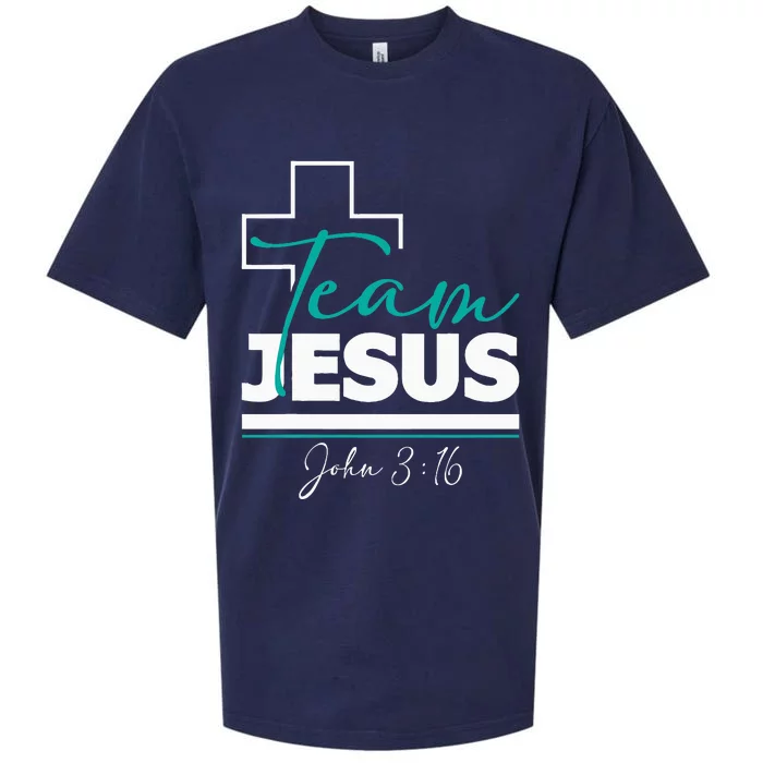 Team Jesus John 316 Christian Religious Bible Church Sueded Cloud Jersey T-Shirt