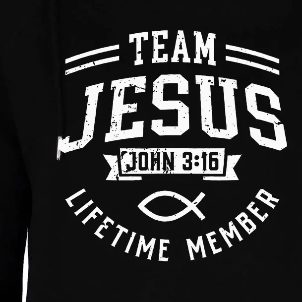 Team Jesus John 316 Lifetime Member God Christian Gift Womens Funnel Neck Pullover Hood