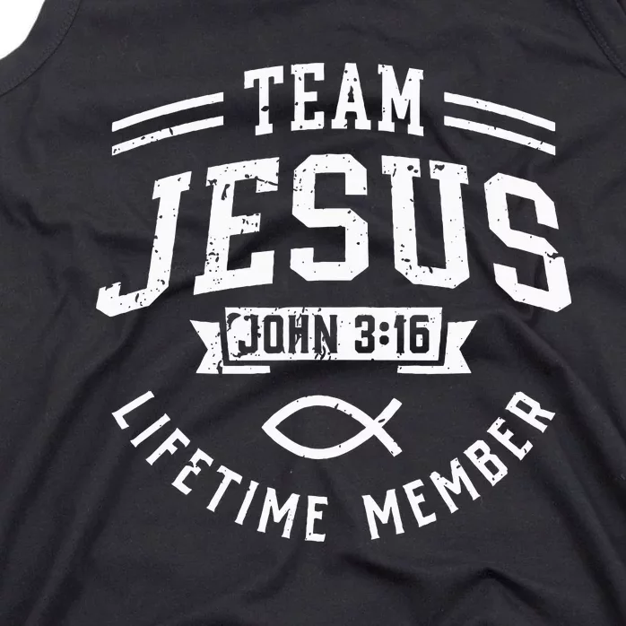 Team Jesus John 316 Lifetime Member God Christian Gift Tank Top