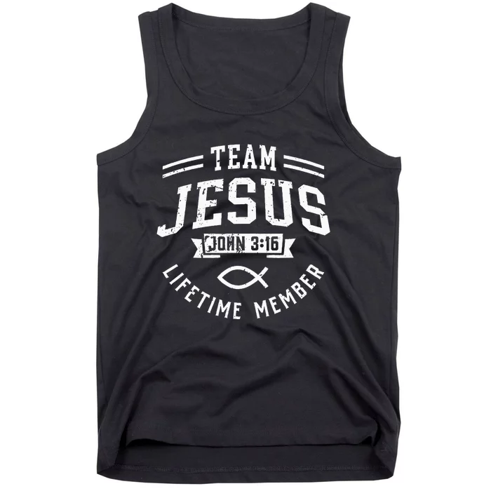 Team Jesus John 316 Lifetime Member God Christian Gift Tank Top