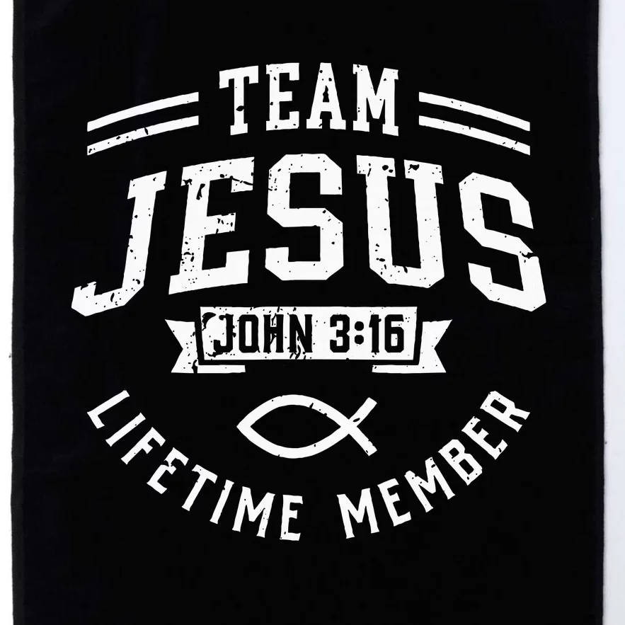 Team Jesus John 316 Lifetime Member God Christian Gift Platinum Collection Golf Towel