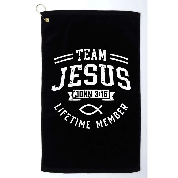 Team Jesus John 316 Lifetime Member God Christian Gift Platinum Collection Golf Towel