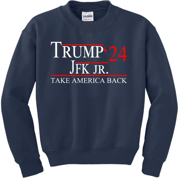 Trump JFK Jr Take America Back 2024 Kids Sweatshirt