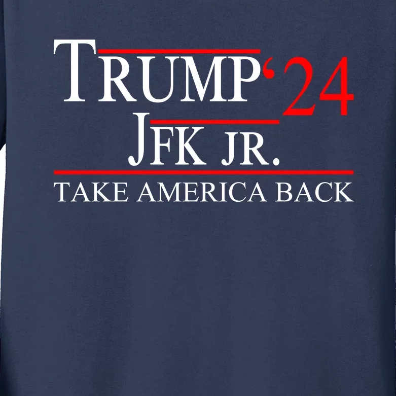 Trump JFK Jr Take America Back 2024 Kids Long Sleeve Shirt