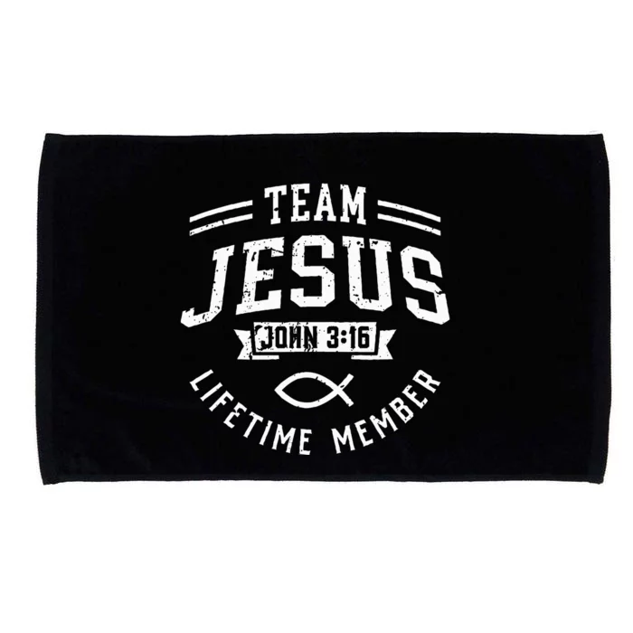 Team Jesus John 316 Lifetime Member God Christian Gift Microfiber Hand Towel