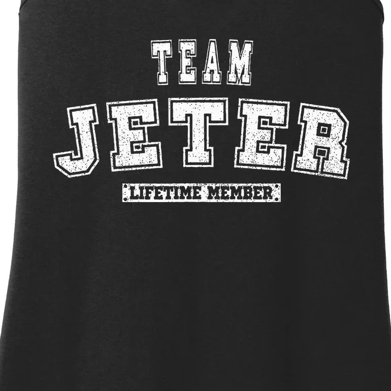 Team Jeter Lifetime Member Family Last Name Ladies Essential Tank