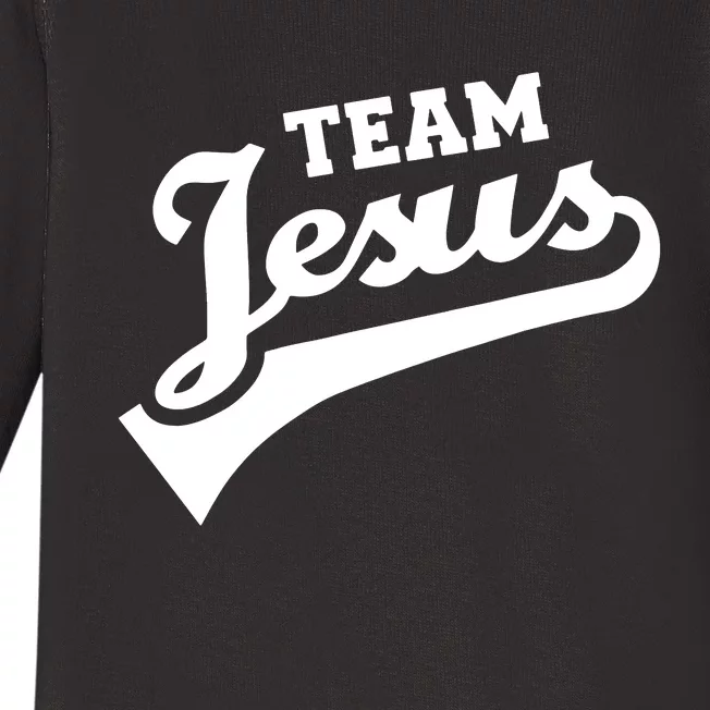 Team Jesus Lifetime Member Funny Christian Baby Long Sleeve Bodysuit