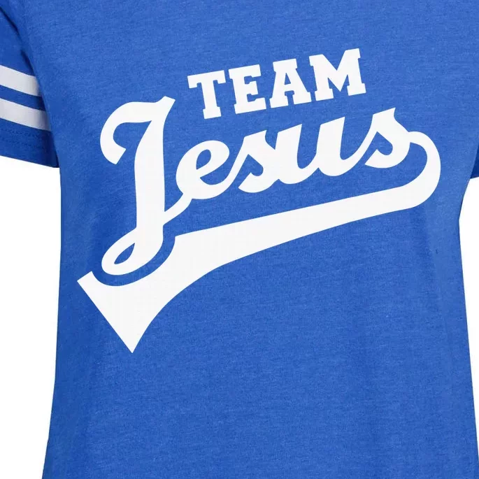 Team Jesus Lifetime Member Funny Religion Christian Gifts Enza Ladies Jersey Football T-Shirt