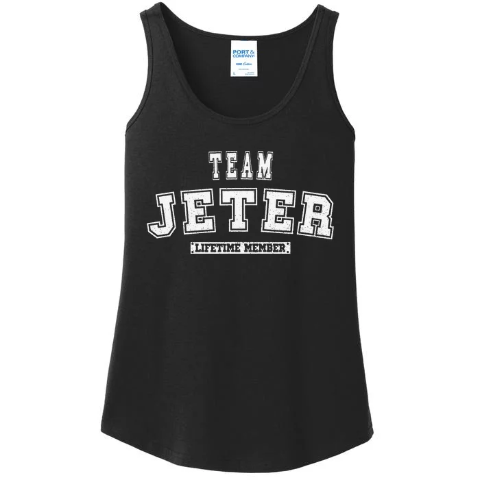 Team JETER Lifetime Member Family Last Name Ladies Essential Tank