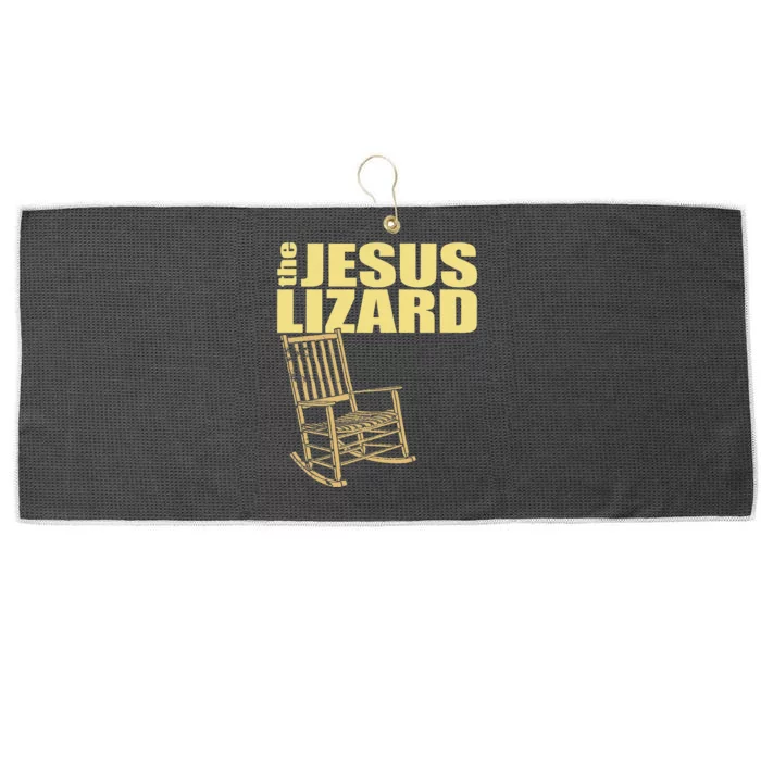 The Jesus Lizard Funny Chair Saying Christian Faith Music Large Microfiber Waffle Golf Towel