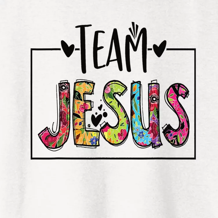 Team Jesus Lover Christian Religious Believers God Women's Crop Top Tee