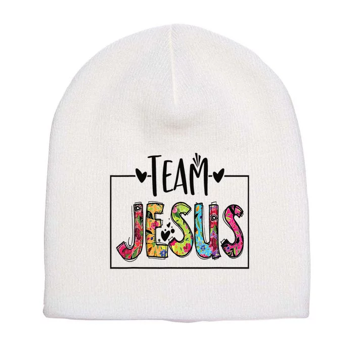 Team Jesus Lover Christian Religious Believers God Short Acrylic Beanie