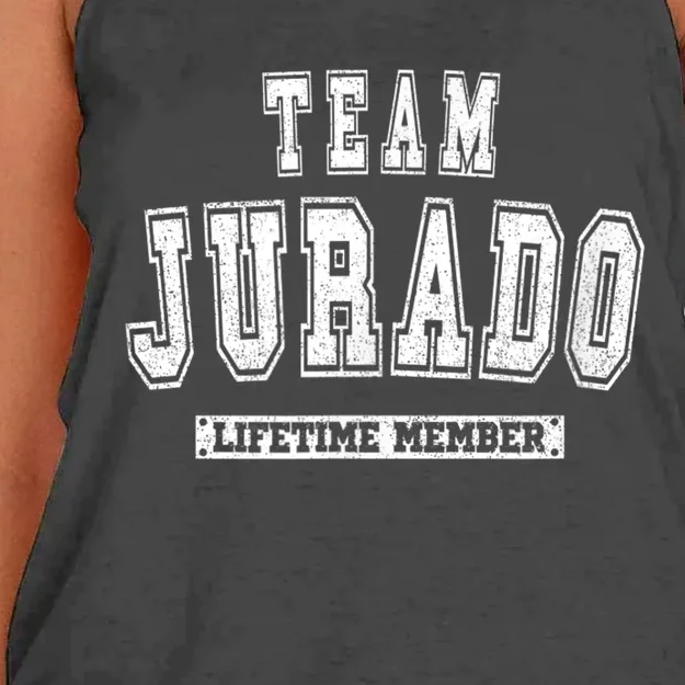 Team Jurado Lifetime Member Family Last Name Women's Knotted Racerback Tank