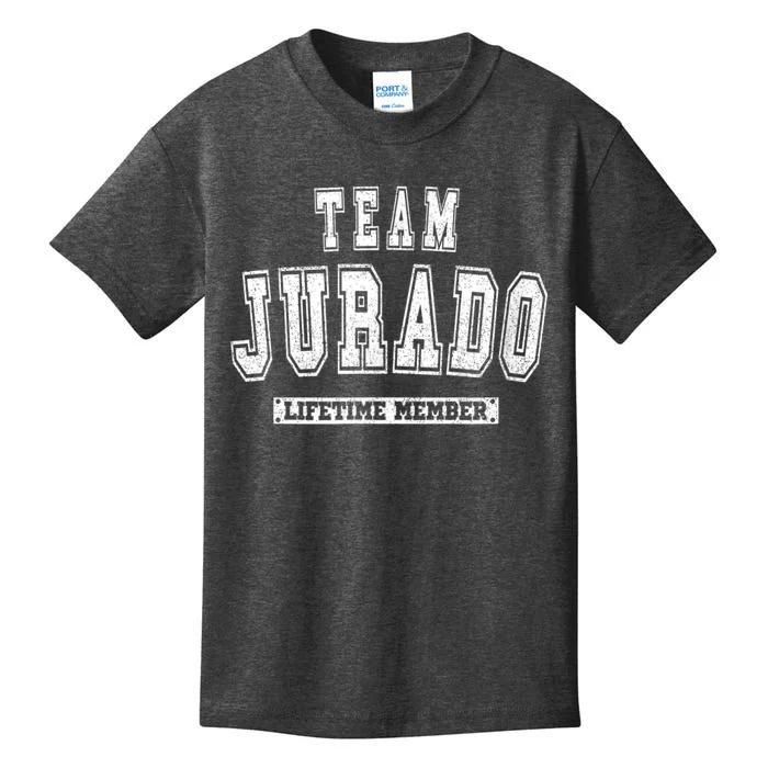 Team Jurado Lifetime Member Family Last Name Kids T-Shirt