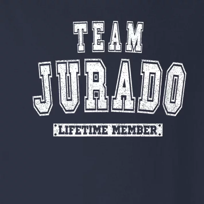 Team Jurado Lifetime Member Family Last Name Toddler Long Sleeve Shirt