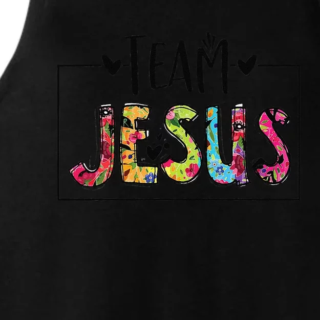 Team Jesus Lover Christian Religious Believers God Ladies Tri-Blend Wicking Tank