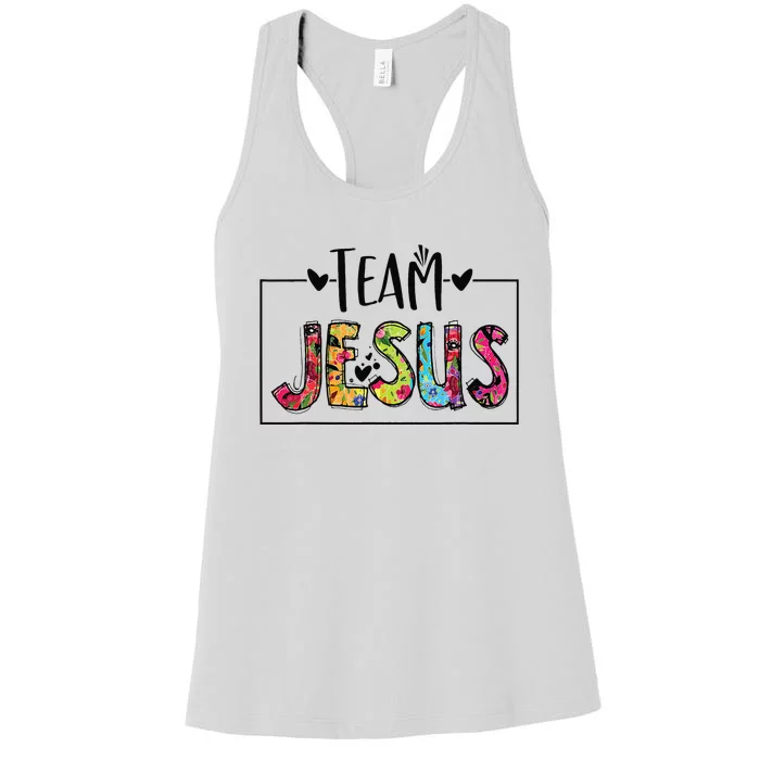 Team Jesus Lover Christian Religious Believers God Women's Racerback Tank