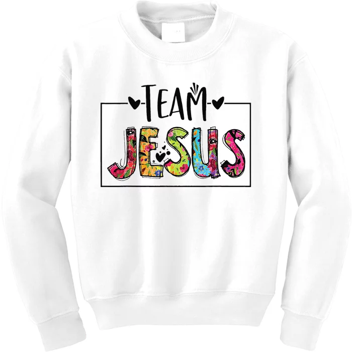 Team Jesus Lover Christian Religious Believers God Kids Sweatshirt