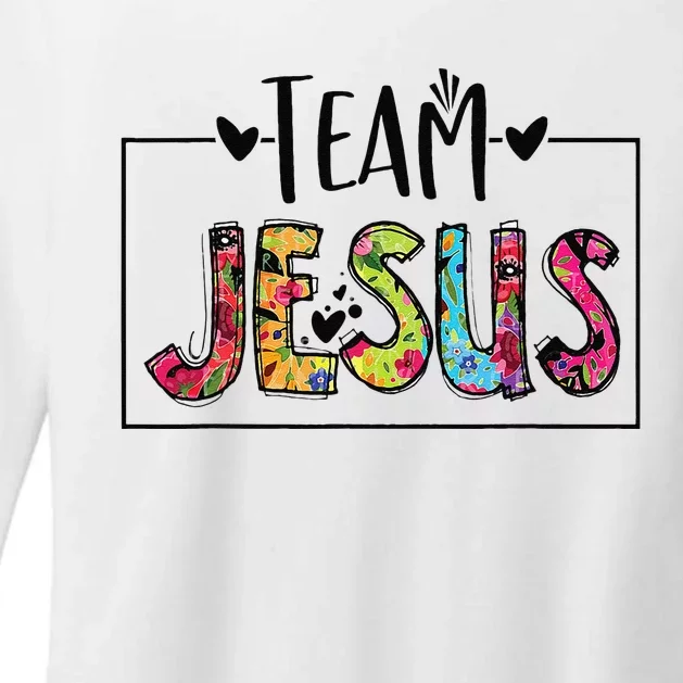 Team Jesus Lover Christian Funny Believers God Womens CVC Long Sleeve Shirt