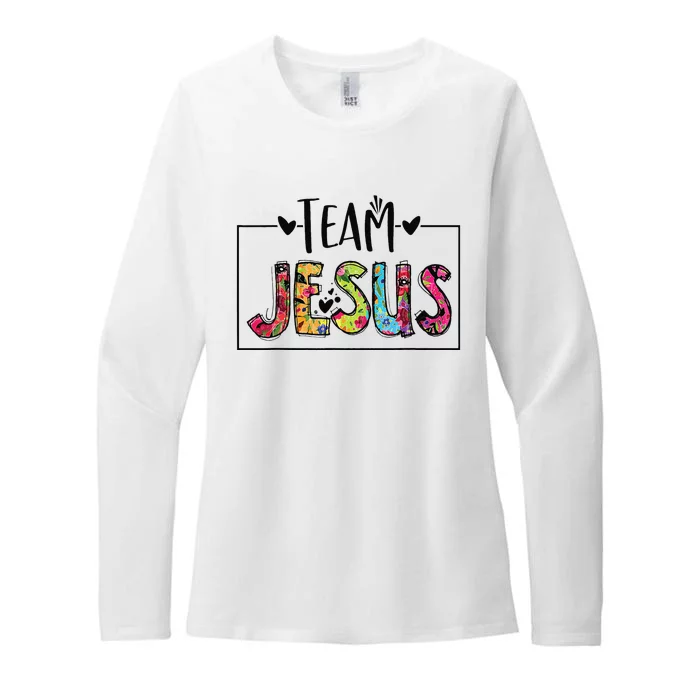 Team Jesus Lover Christian Funny Believers God Womens CVC Long Sleeve Shirt