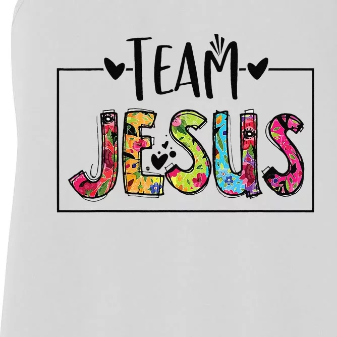 Team Jesus Lover Christian Funny Believers God Women's Racerback Tank