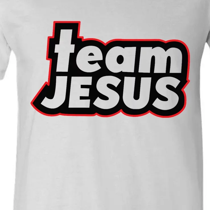 Team Jesus Lover Christian Religious Believers God V-Neck T-Shirt