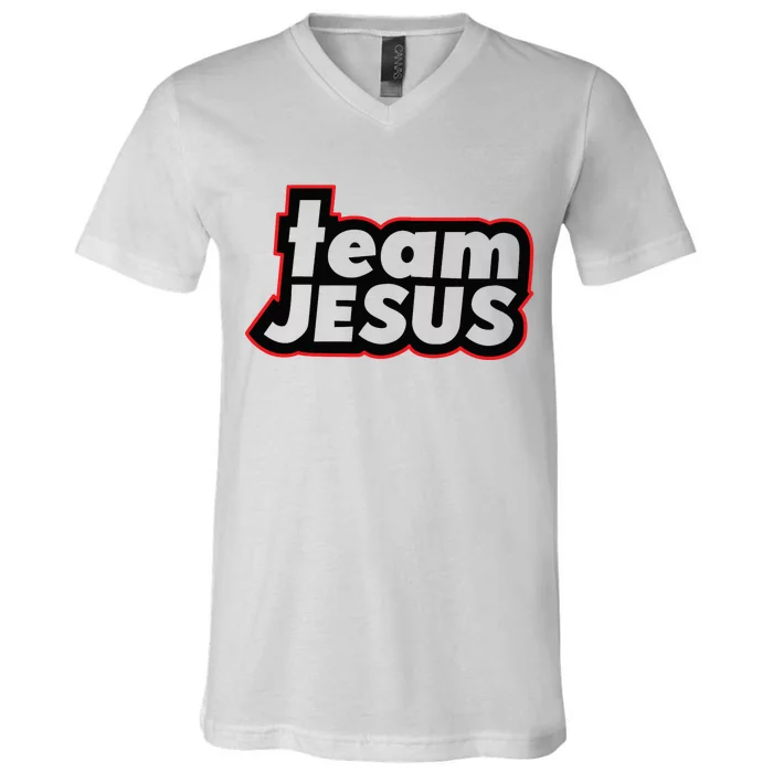 Team Jesus Lover Christian Religious Believers God V-Neck T-Shirt