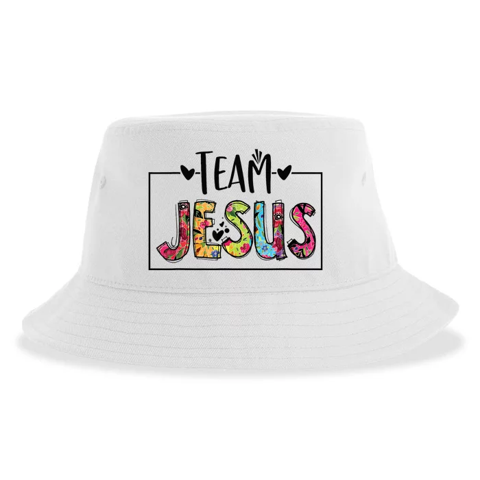 Team Jesus Lover Christian Religious Believers God Sustainable Bucket Hat