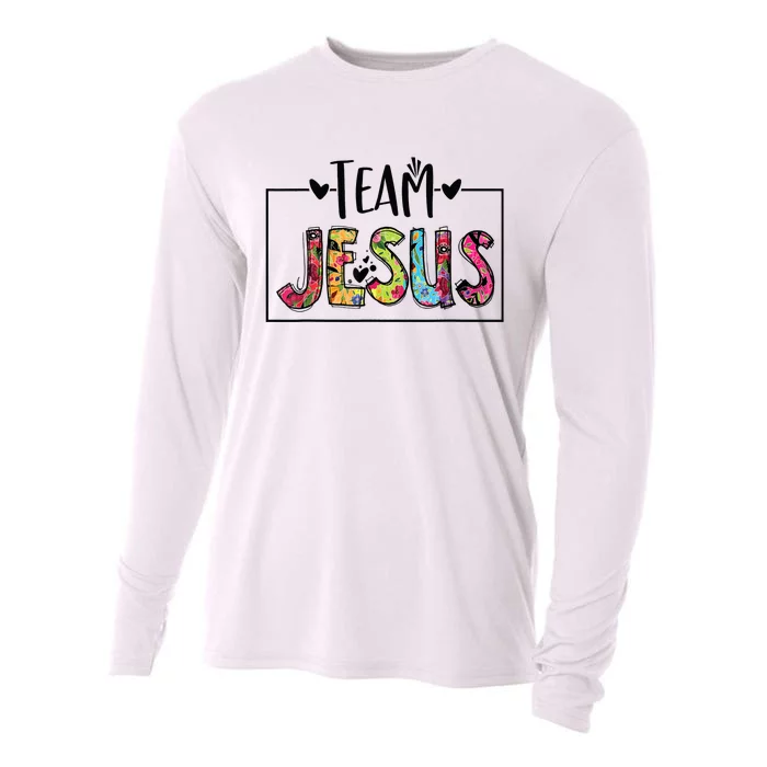 Team Jesus Lover Christian Religious Believers God Cooling Performance Long Sleeve Crew