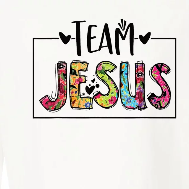 Team Jesus Lover Christian Religious Believers God Cropped Pullover Crew