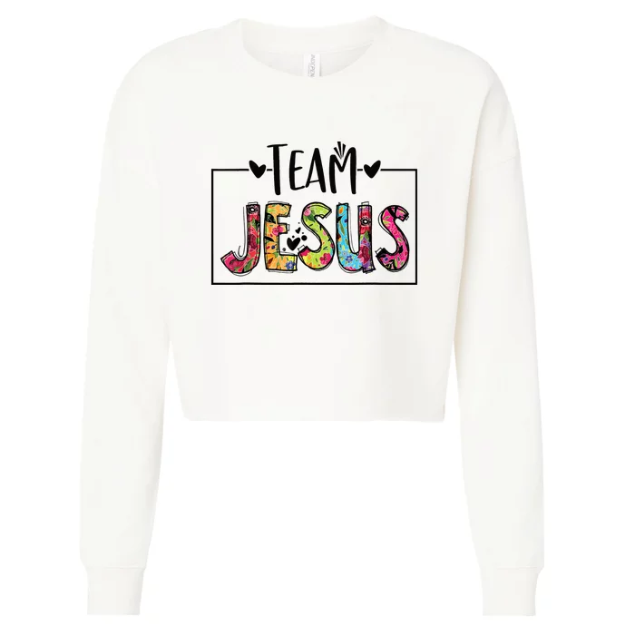 Team Jesus Lover Christian Religious Believers God Cropped Pullover Crew