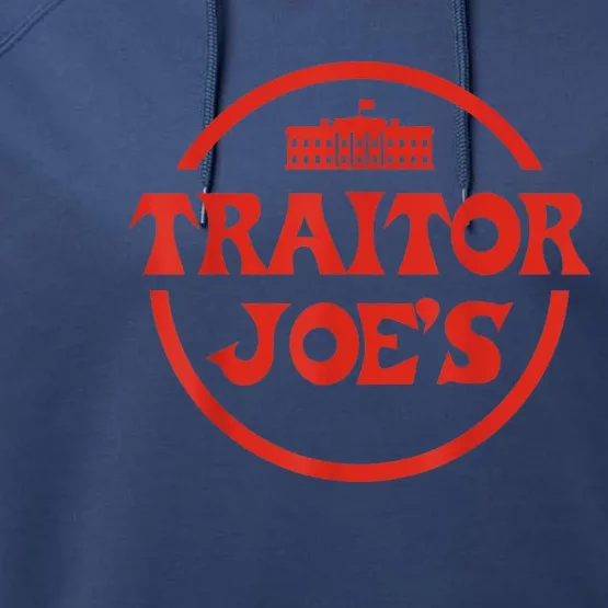 Traitor Joe's MAGA AntiBiden Funny Political Performance Fleece Hoodie