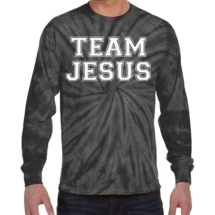 Team Jesus Men Women Kids Fun Christian Tie-Dye Long Sleeve Shirt