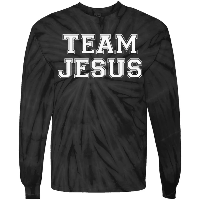 Team Jesus Men Women Kids Fun Christian Tie-Dye Long Sleeve Shirt