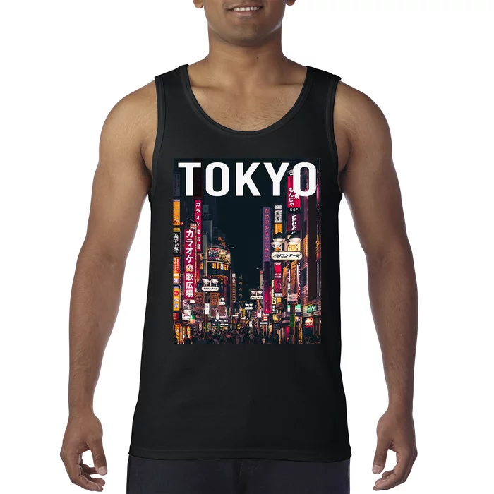 Tokyo Japan Nightlife Aesthetic Design Classic Tank Top