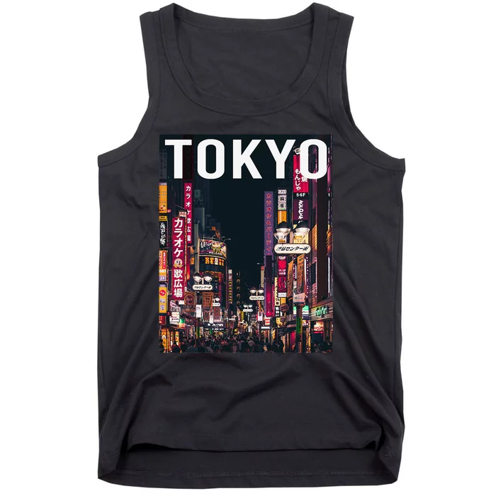 Tokyo Japan Nightlife Aesthetic Design Classic Tank Top