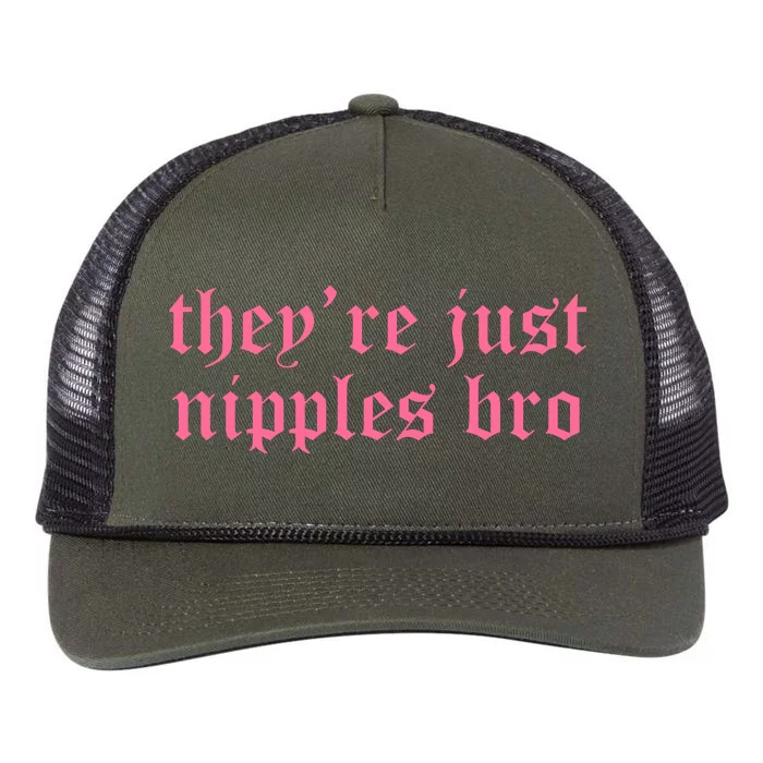 Theyre Just Nipples Bro Retro Rope Trucker Hat Cap