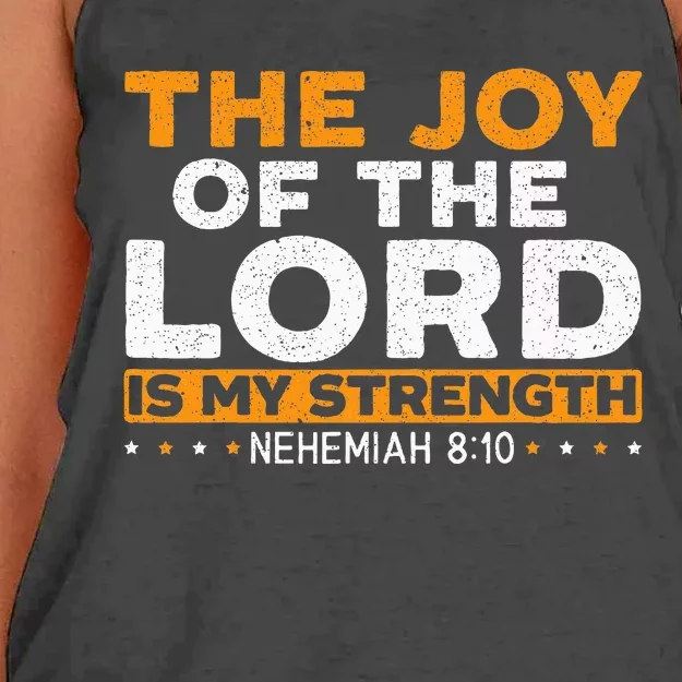 The Joy Of The Lord Is My Strength Christian Believer Women's Knotted Racerback Tank