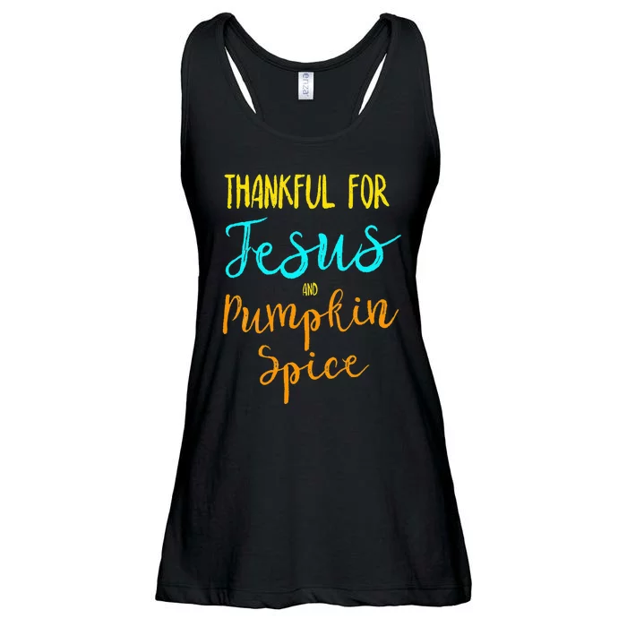 Thankful Jesus Pumpkin Spice Thanksgiving Pajamas Top Ladies Ladies Essential Flowy Tank