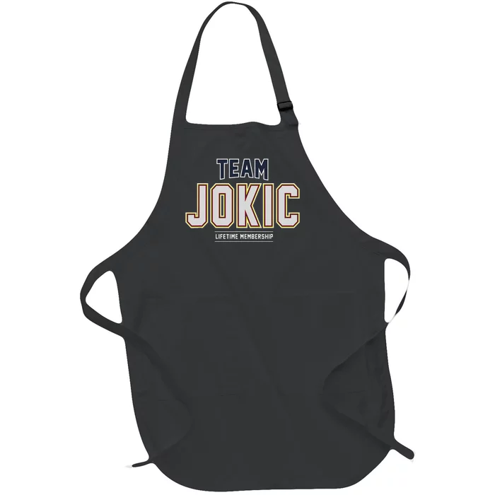 Team Jokic Proud Family Last Name Surname Full-Length Apron With Pocket